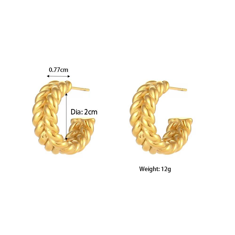 Braid Hoops – Premium Stainless Steel Earrings