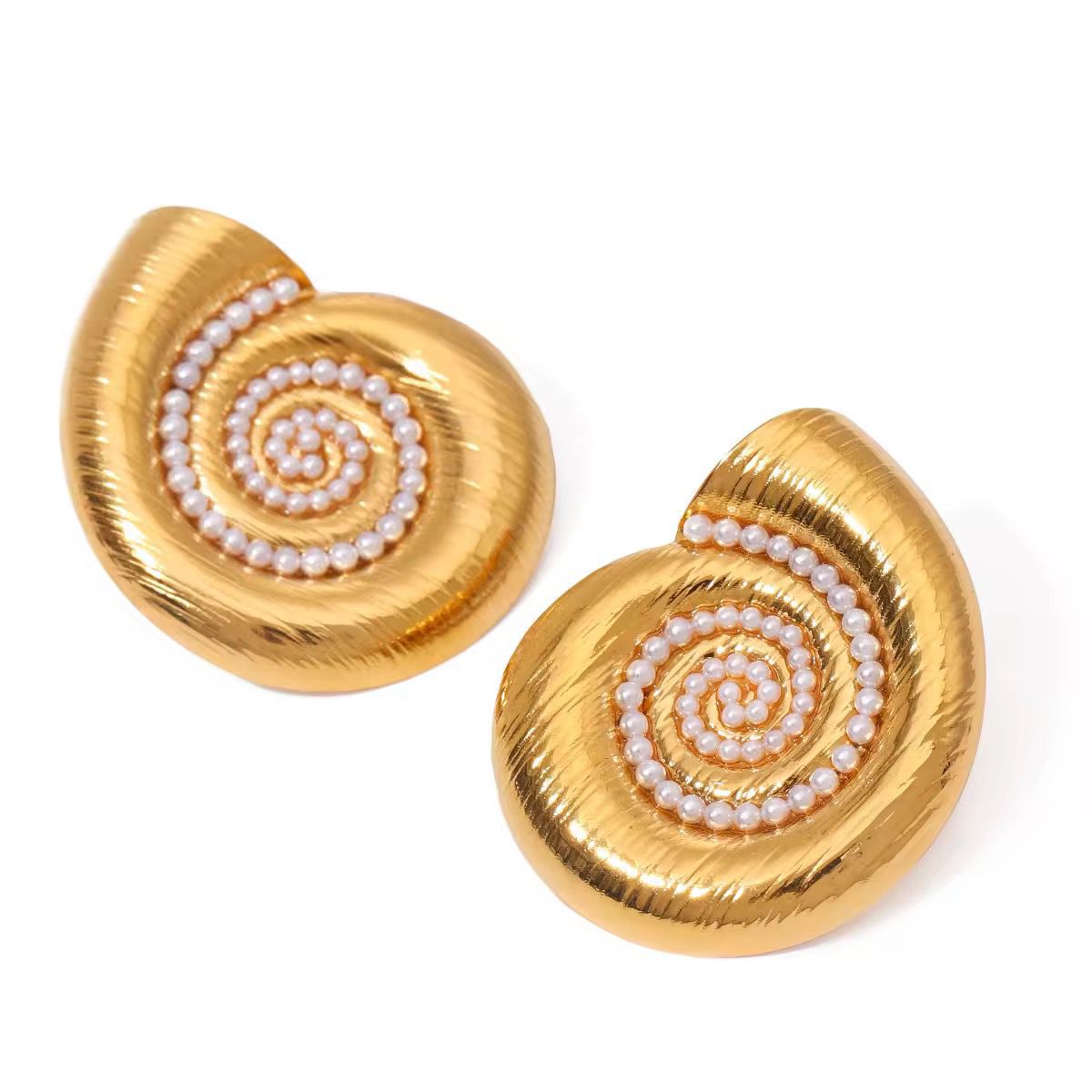 Snail Chunky Studs – Premium Stainless Steel Earrings