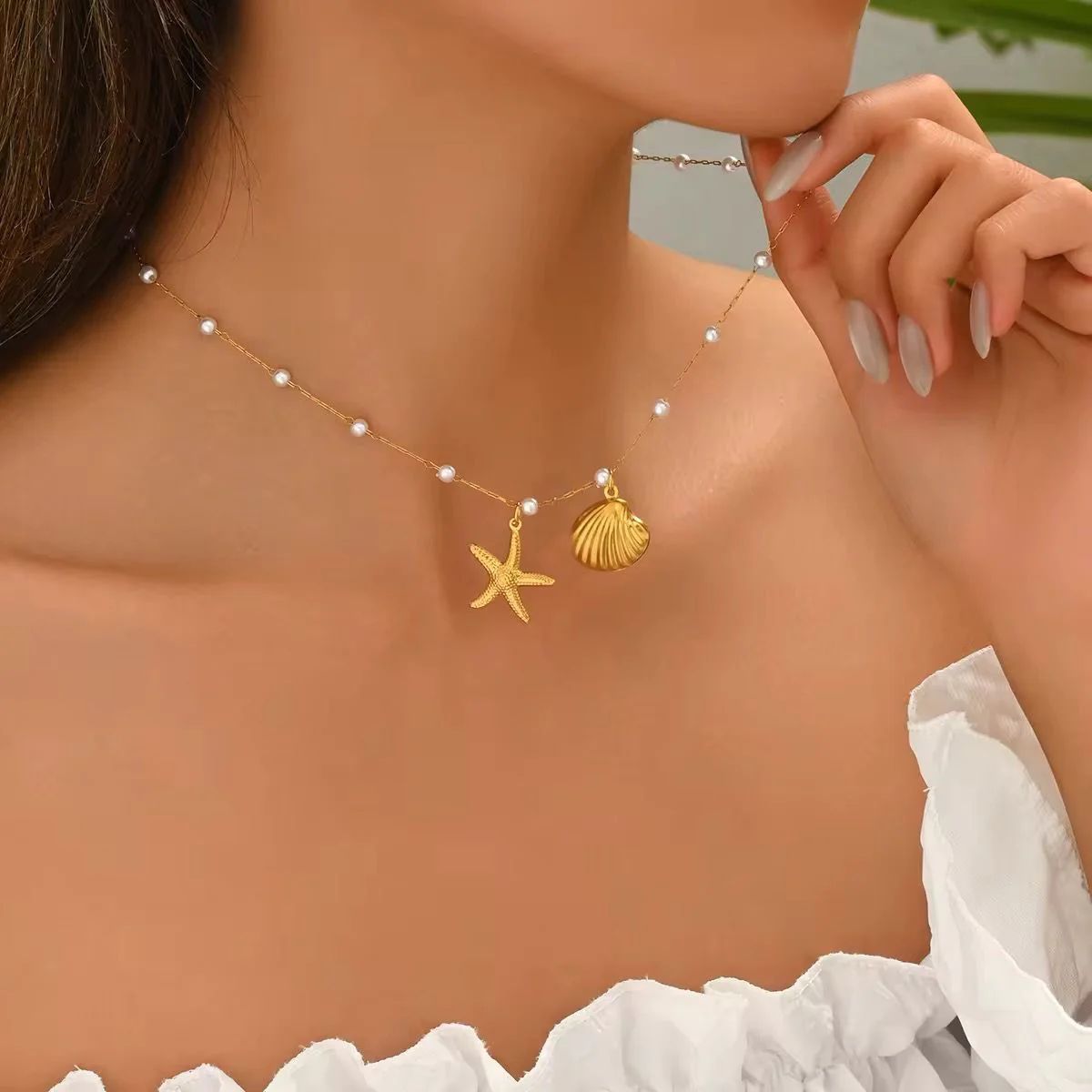 Beach Pearled Necklace – Premium Stainless Steel Necklace