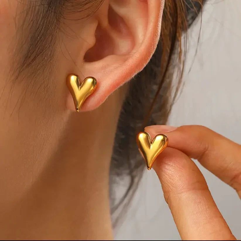 Heart Shaped Studs – Premium Stainless Steel Earrings