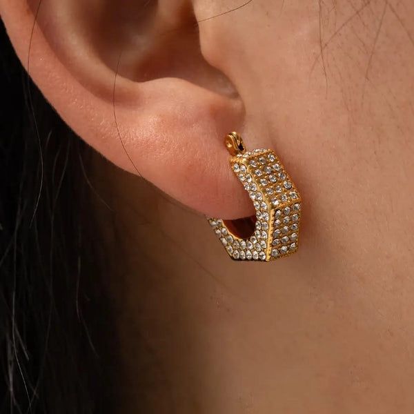 Hexa Hoops – Premium Stainless Steel Earrings