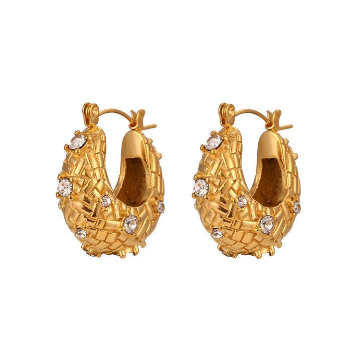 Textured Hoops – Premium Stainless Steel Earrings