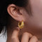 Textured Hoops – Premium Stainless Steel Earrings