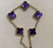 Sea Purple Clover Bracelet – Premium Stainless Steel Bracelet