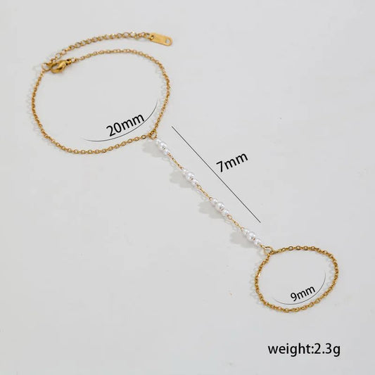 Clora Pearl Hand Chain – Premium Stainless Steel Hand Jewelry