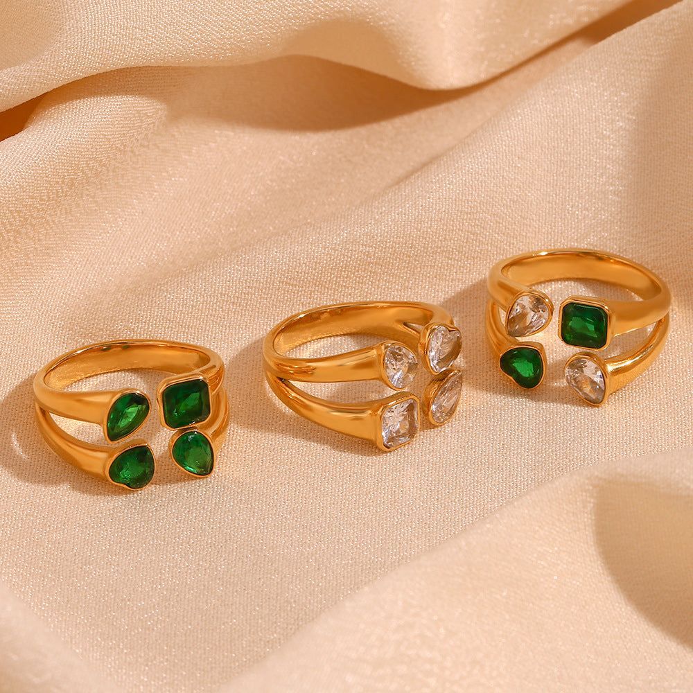 Emerald Silver Ring – Premium Stainless Steel Ring