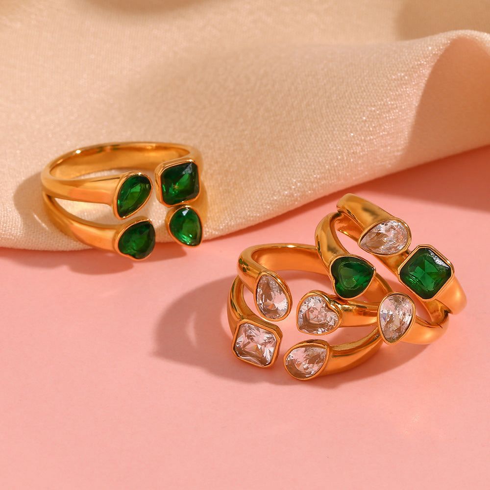 Emerald Silver Ring – Premium Stainless Steel Ring