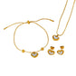 White Heart Vintage Necklace Set – Premium Stainless Steel Jewelry