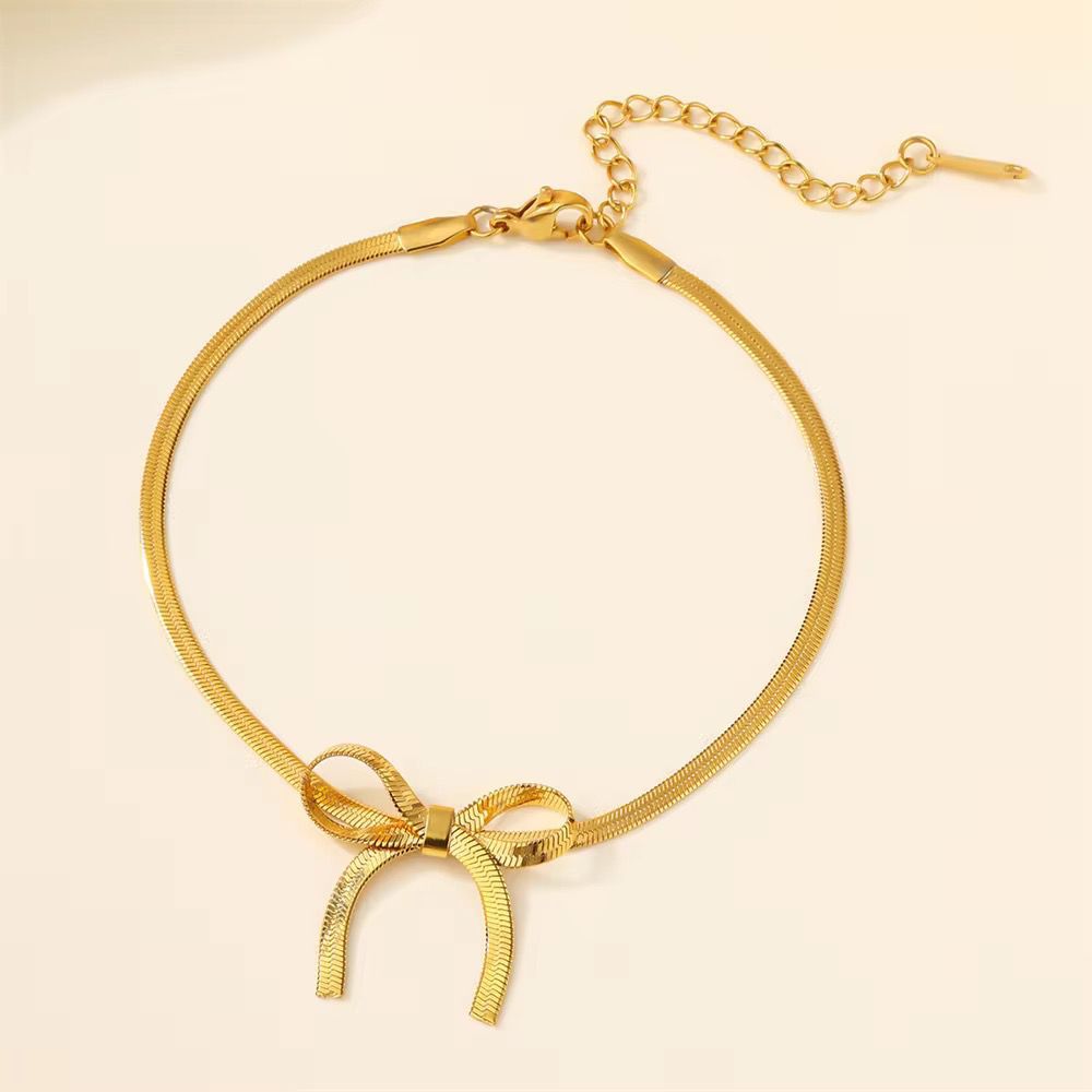 Snake Chain Bow Bracelet – Premium Stainless Steel Bracelet