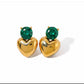 Velvet Heart Studs – Premium Stainless Steel Earrings