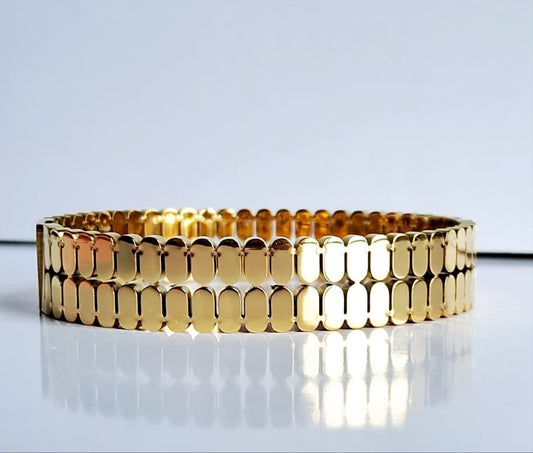Chunky Gold Handcuff Bracelet – Premium Stainless Steel Bangle