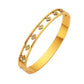 Alexa Clover Solid Bangle Handcuffs – Premium Stainless Steel Bracelet