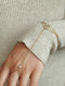 Triple Stones Hand Chain – Premium Stainless Steel Hand Jewelry
